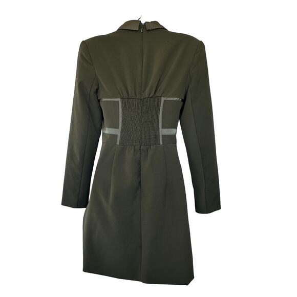 Lavish Alice Olive Green Corst Mini Dress Size 2 Designer Cocktail Bodycon $230 - Picture 8 of 10